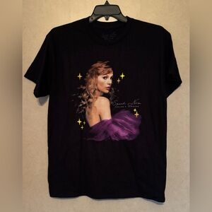 Taylor Swift Black Tee with Purple and Gold Accents